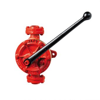 Manual oil pump, drainage through suction